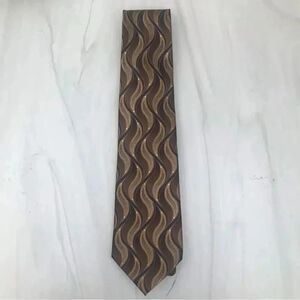 Ruffini I Mens Classic Gold and Brown Neck Tie
